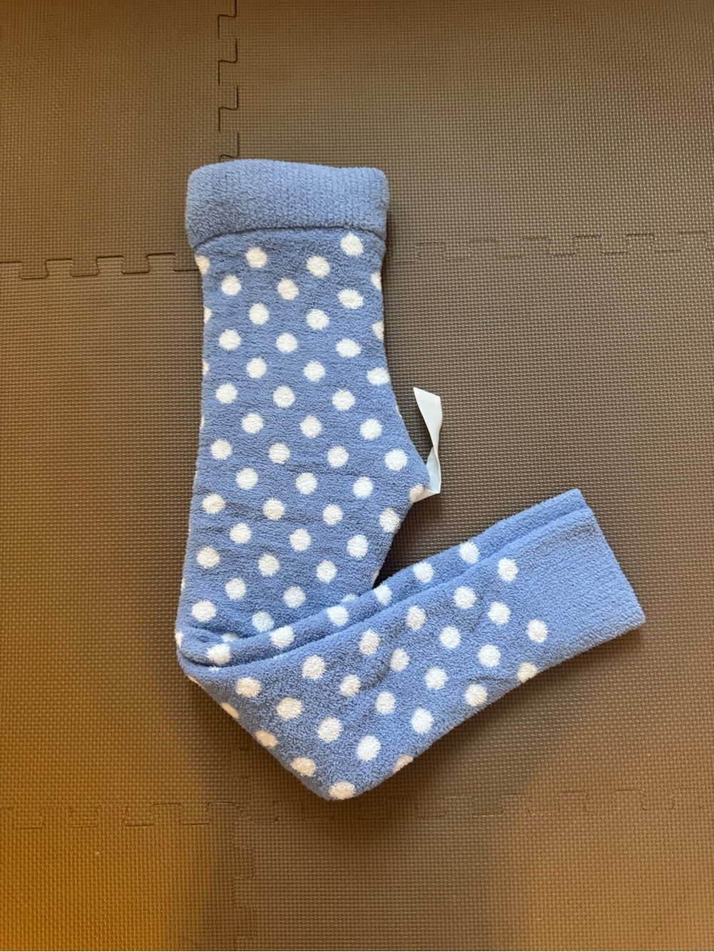 Size M Honeydew Intimates Light Blue Polka Dot Fleece Leggings